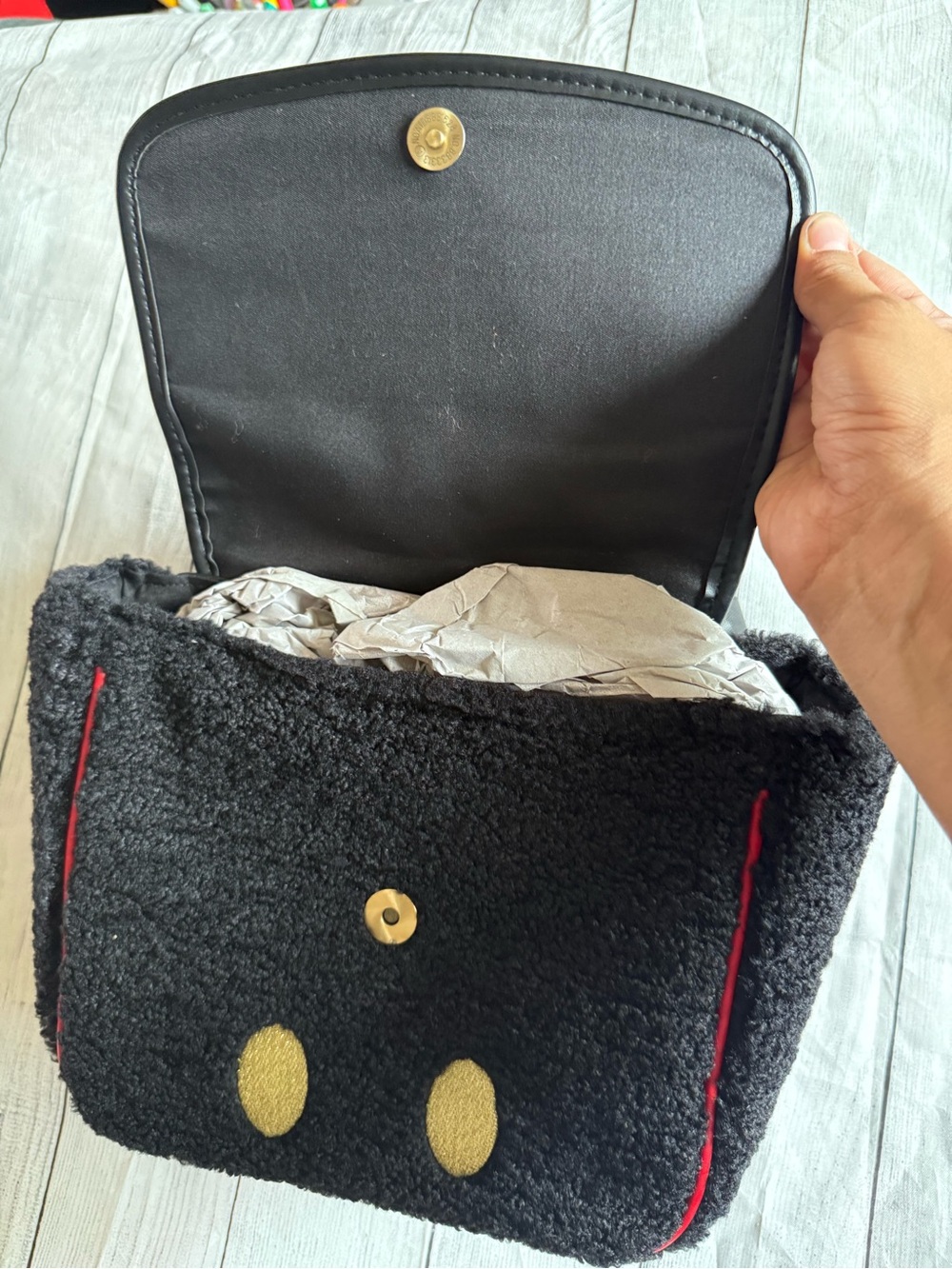 Disney Mickey Mouse Plush Sherpa Convertible Mini Backpack - Picture 5 of 8